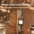 Key Chain Light Magnetic Suction Work Light Rechargeable Flashlight For Outdoor Camping(White)