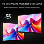 Luckfox 14-Inch 4K Portable Touchscreen Monitor With Magnetic Protective Case 3840x2160 HDR IPS Display, Full Lamination, 10-Point Capacitive Touch, EU Plug, US Plug, UK Plug