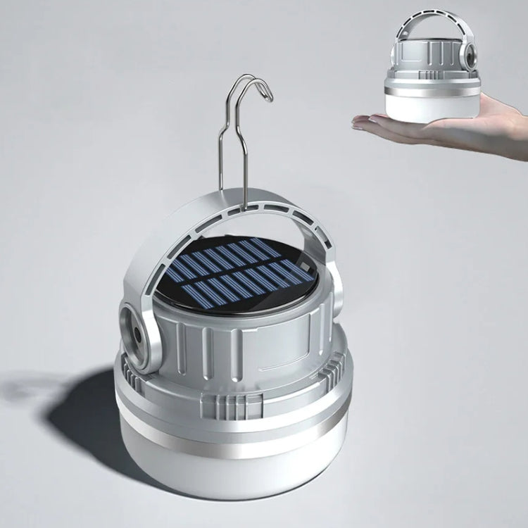 M10 Solar Tent Light With Portable Power Supply Handheld Camping Light Outdoor Vintage Mood Lights(Gray)