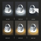 M10 Solar Tent Light With Portable Power Supply Handheld Camping Light Outdoor Vintage Mood Lights(Gray)