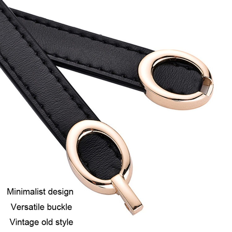 Women Thin Waistband Retro Versatile Clothing Accessories Slim Waist Belt(Black)