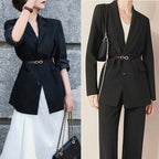 Women Thin Waistband Retro Versatile Clothing Accessories Slim Waist Belt(Black)