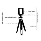 Portable Tabletop Camera Phone Tripod With Ball Head Removable Mini Selfie Tripod(Black)