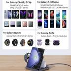 3 In 1 Wireless Charger For Samsung Galaxy Z Fold Mobile Phone Earphones & Smart Watches, F16A