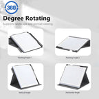 For ReMarkable 2 10.3 Inch 2020 Paper Tablet Case Multi-Viewing Adjustable Folding Book Folio Cover(Black)