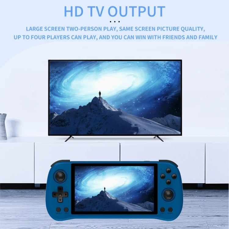 POWKIDDY X55 Game Console 5.5 Inch 1280 X 720 IPS Screen RK3566 Linux System Open-Source Retro Video Player 16GB+256GB(White)