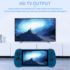 POWKIDDY X55 Game Console 5.5 Inch 1280 X 720 IPS Screen RK3566 Linux System Open-Source Retro Video Player 16GB+256GB(White)