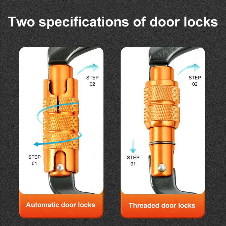XINDA XD-8128 Outdoor Rock Climbing Load-bearing Carabiner Survive Kits, Color: Threaded-Gray