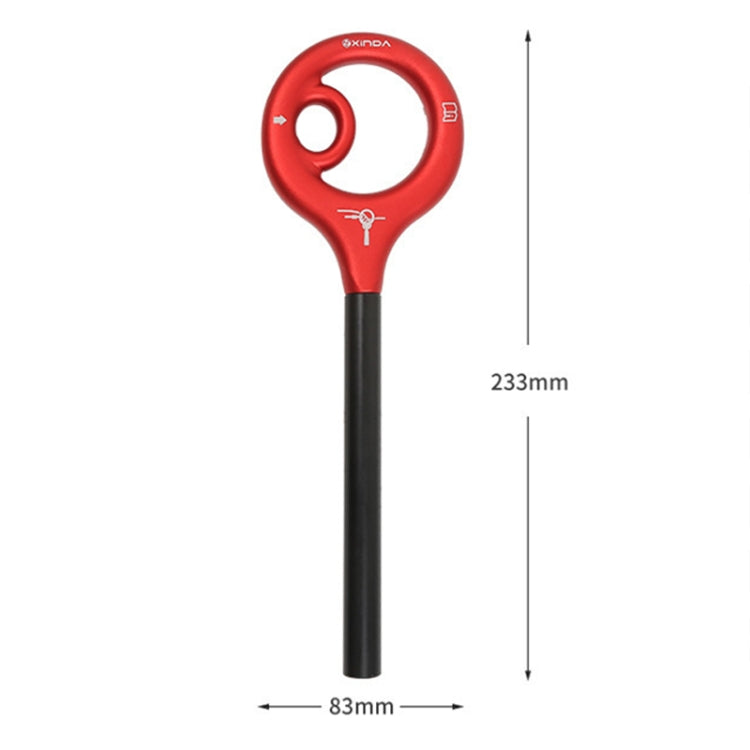 XINDA XD-Q9732 9-shaped Descender Mountain Climbing and Rock Climbing Descent Equipment(Red)