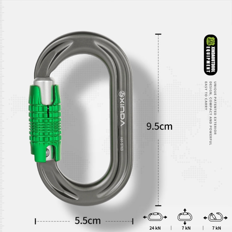 XINDA HH-9769 22/24kN High-strength Outdoor Rock Climbing Load-bearing Lock, Color: Three-stage