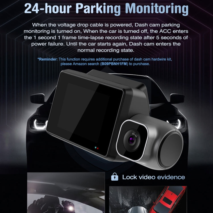 M700A 3 Channels Car Recorder 4K UHD Front+1080P Inside+2K Rear+GPS+WIFI Dash Cam, M700A
