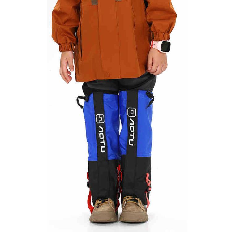 AOTU  AT8913 1pair Children Riding Skiing Waterproof Calf Protectors Outdoor Sandproof Shoes Covers, Color: Blue L