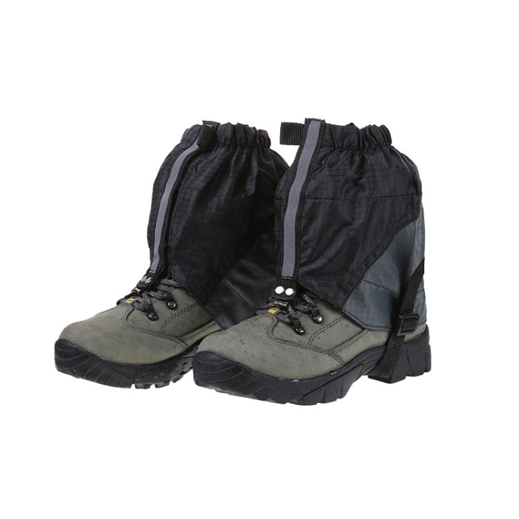 AOTU AT8917 1pair With Reflective Strip Outdoor Mountaineering Hiking Snowproof Footwear Desert Sandproof Shoe Covers(Black)