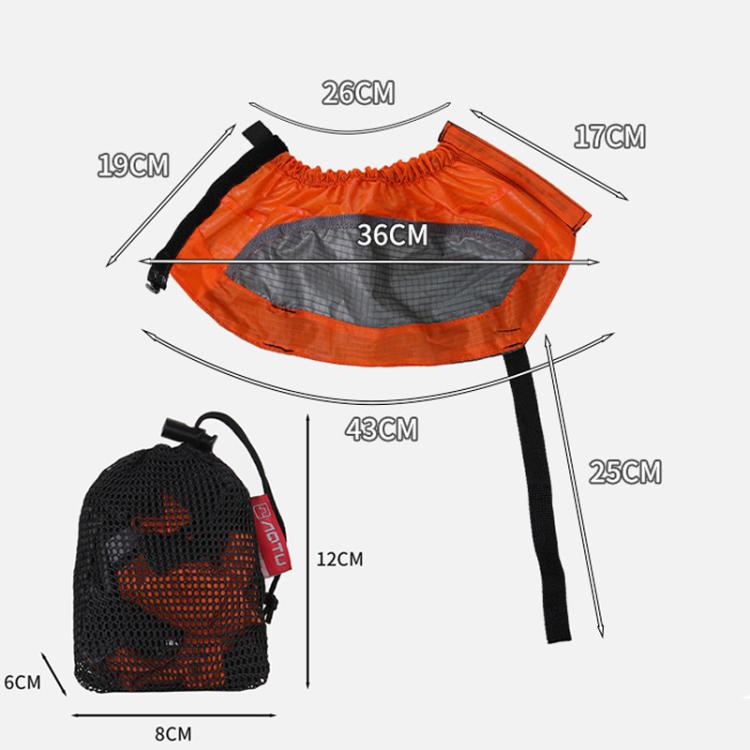 AOTU AT8917 1pair With Reflective Strip Outdoor Mountaineering Hiking Snowproof Footwear Desert Sandproof Shoe Covers(Black)