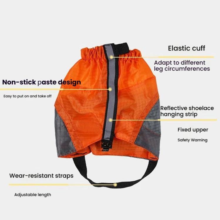 AOTU AT8917 1pair With Reflective Strip Outdoor Mountaineering Hiking Snowproof Footwear Desert Sandproof Shoe Covers(Black)