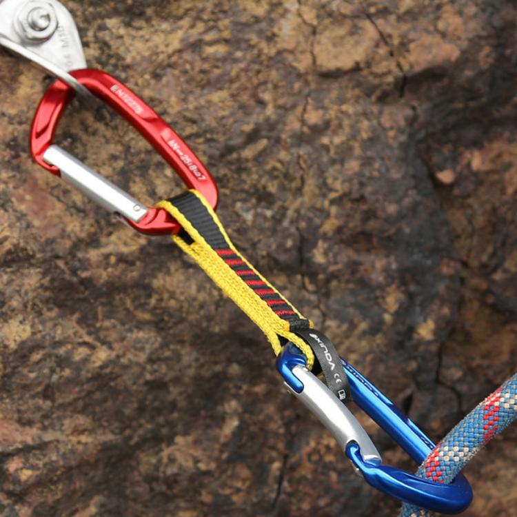 27cm XINDA XD-CP05/06 Outdoor Mountaineering Climbing Straight Door Curved Door Fast Hanging Safety Buckle Flat Belt