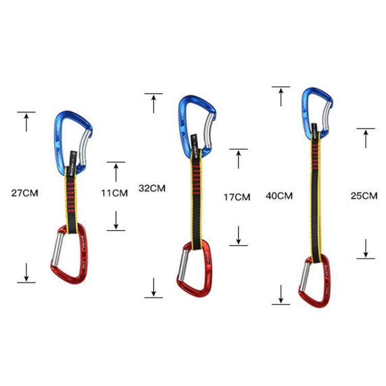 27cm XINDA XD-CP05/06 Outdoor Mountaineering Climbing Straight Door Curved Door Fast Hanging Safety Buckle Flat Belt