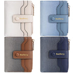 Baellerry NR118 Women Short Wallet Gradient Color Multi Card Zipper Coin Purse(Dark Brown)