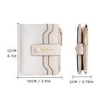 Baellerry NR118 Women Short Wallet Gradient Color Multi Card Zipper Coin Purse(Dark Brown)