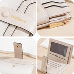 Baellerry NR118 Women Short Wallet Gradient Color Multi Card Zipper Coin Purse(Dark Brown)