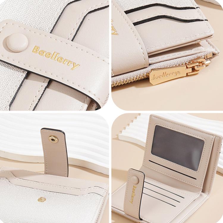 Baellerry NR118 Women Short Wallet Gradient Color Multi Card Zipper Coin Purse(Dark Brown)
