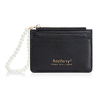 Baellerry N8356 Women Card Holder Multi Card Slot Coin Purse(Black)