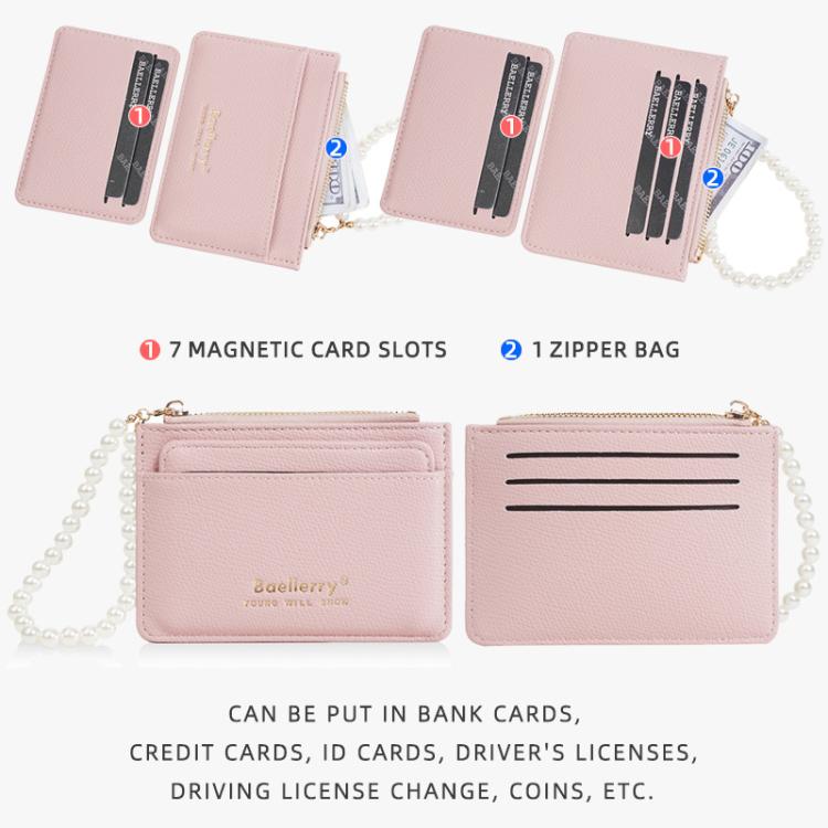 Baellerry N8356 Women Card Holder Multi Card Slot Coin Purse(Black)
