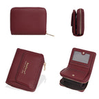 Baellerry NR120 Women Zipper Wallet Organ Two Fold Wallet(Coffee)