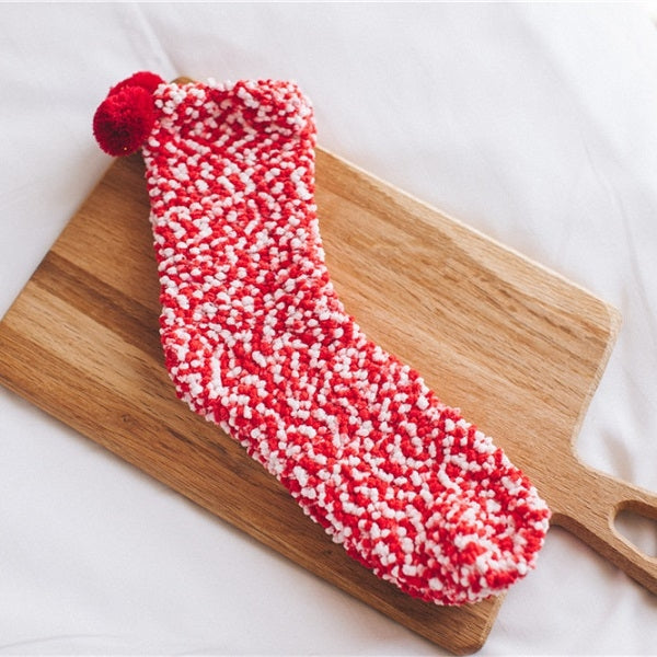 Christmas Women Fluffy Socks Warm Winter Cosy Lounge Socks