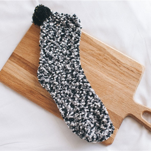 Christmas Women Fluffy Socks Warm Winter Cosy Lounge Socks