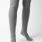 3 Pairs Ladies Extra Long Thigh High Over The Knee Wool Socks