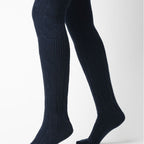 3 Pairs Ladies Extra Long Thigh High Over The Knee Wool Socks