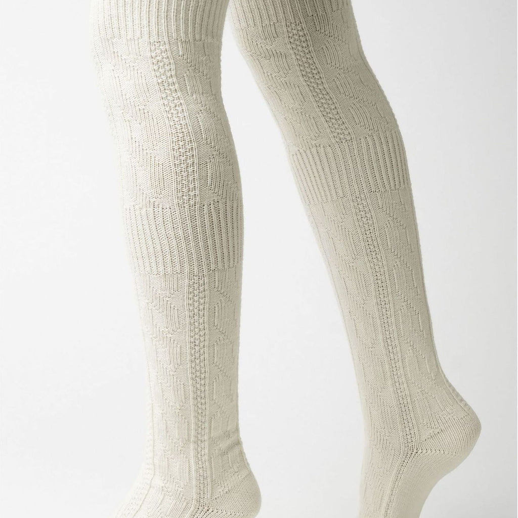 3 Pairs Ladies Extra Long Thigh High Over The Knee Wool Socks