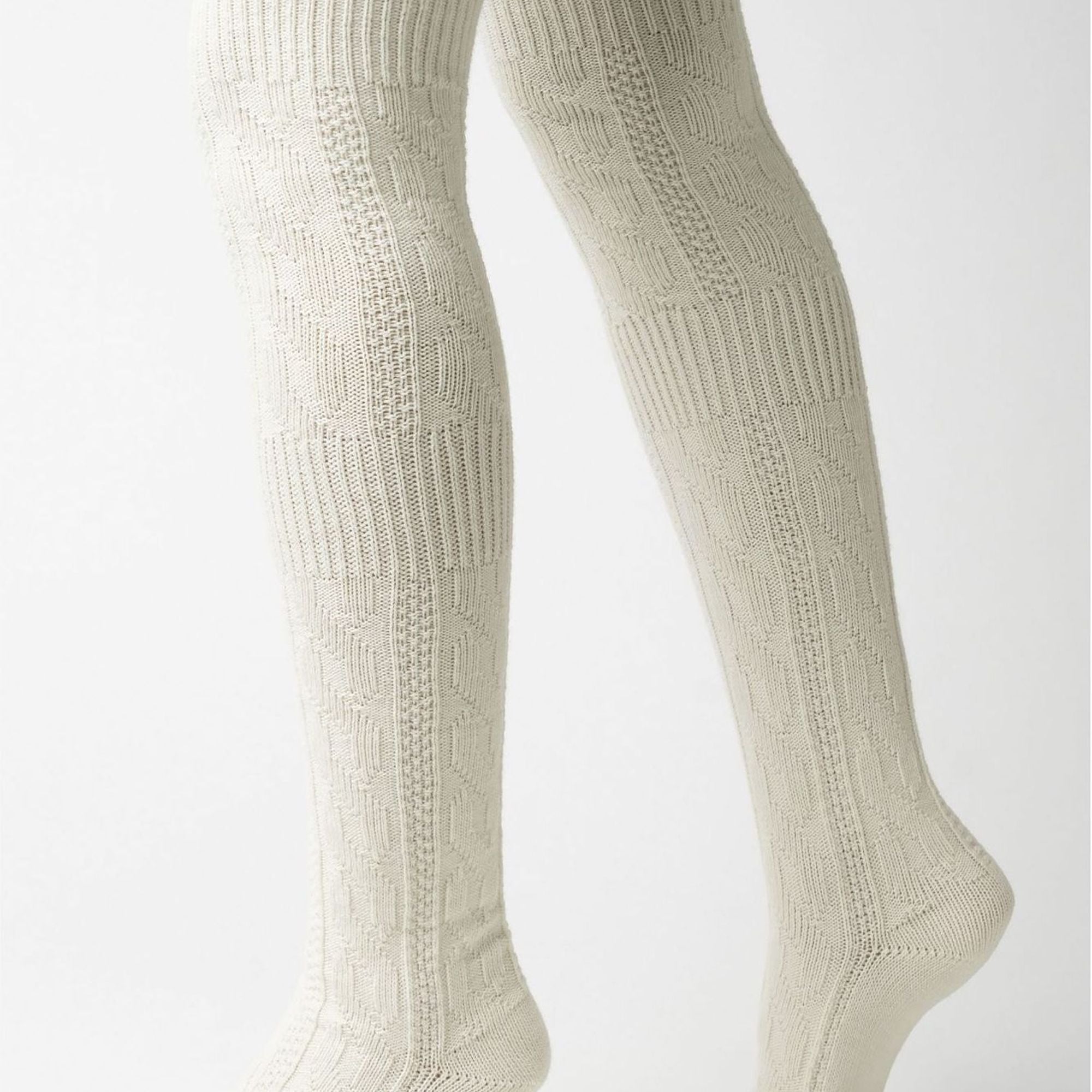 3 Pairs Ladies Extra Long Thigh High Over The Knee Wool Socks