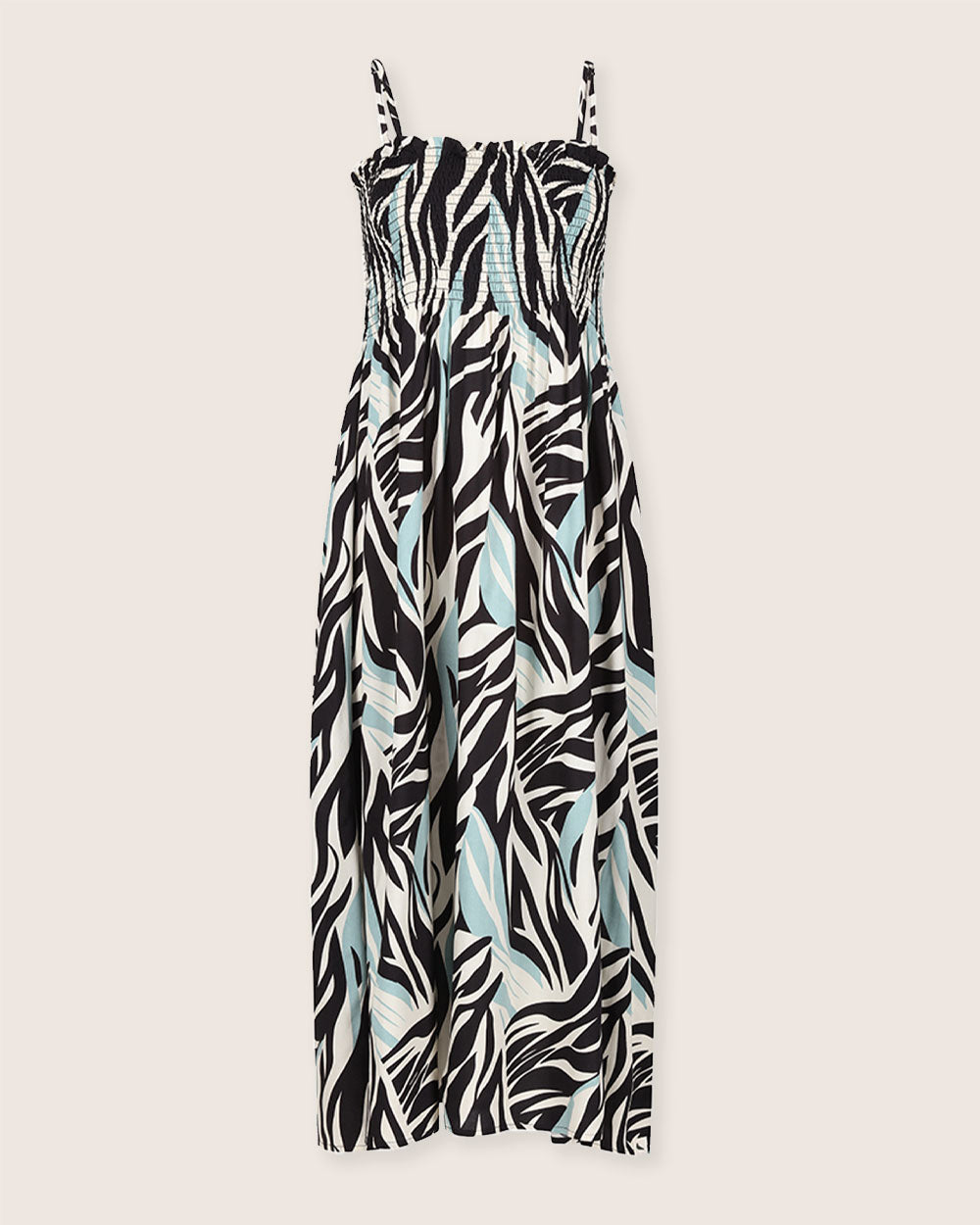 Zuri Multicolour Zebra Twirl Print Multifunctional Maxi Skirt