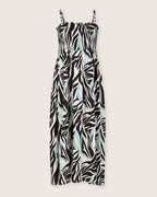 Zuri Multicolour Zebra Twirl Print Multifunctional Maxi Skirt