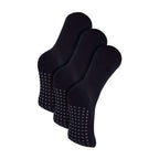 3 Pairs Unisex Multipack Anti-Slip Bamboo Slipper Socks with Grippers