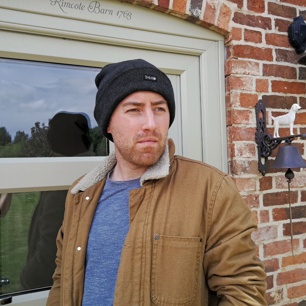 Mens Outdoor Thermal Knitted 40g 3M Thinsulate Lined Beanie Hat