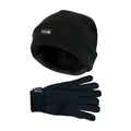 Mens Thinsulate Knitted Thermal Hat & Gloves Set for Winter