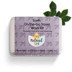 Earth Mini Reise-Waschset | Natürliches „On the Go“ Shampoo, Conditioner & Seifen-Set | Vegane, plastikfreie Haarpflege | Perfektes Reisegeschenk