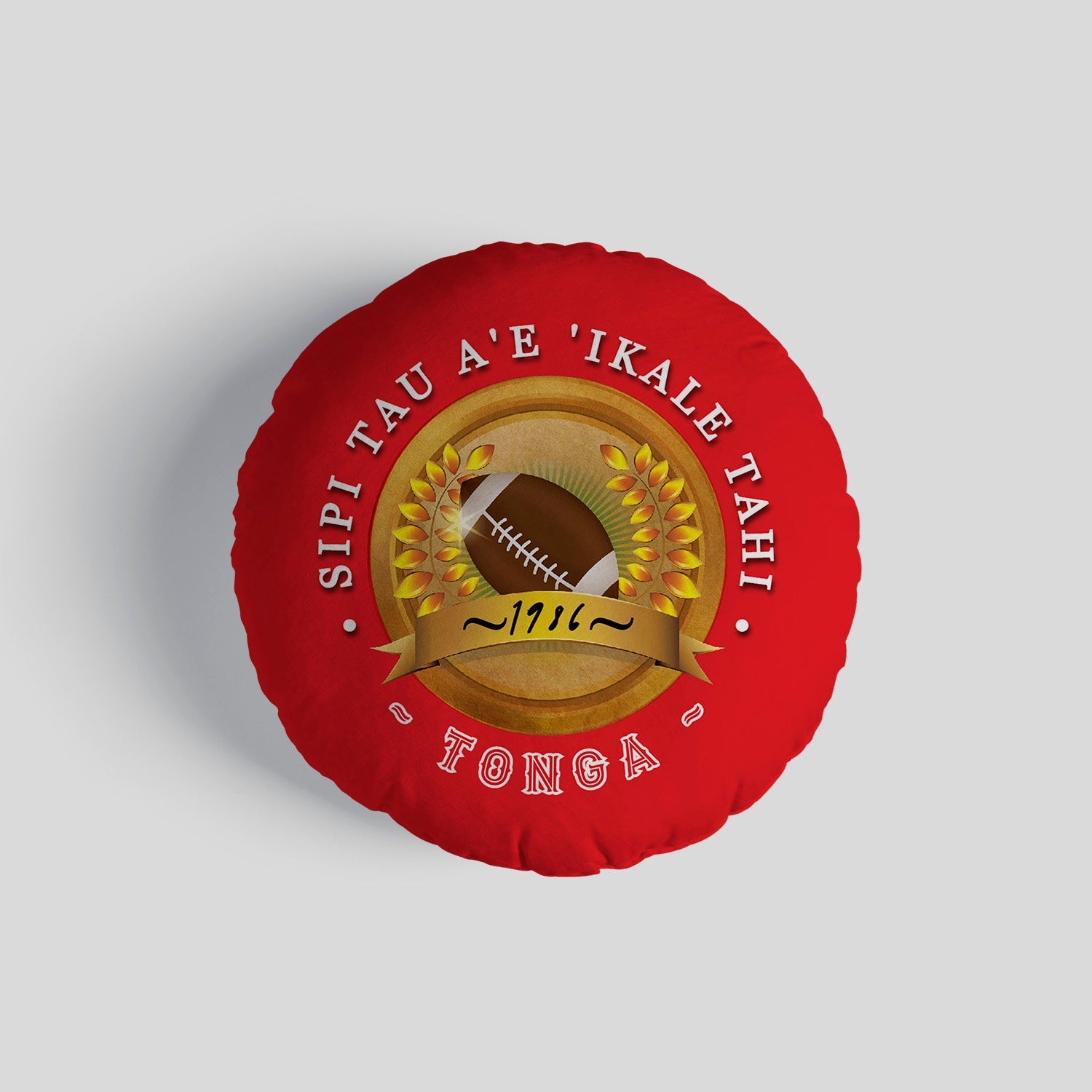 Tonga Rugby League 1986  - Legend Collection - Circle Cushion 14"