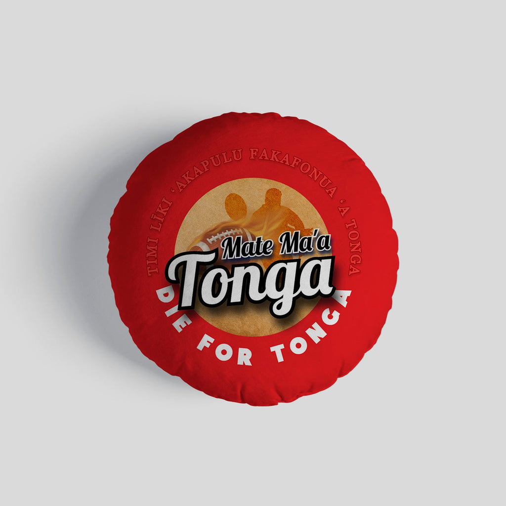 Tonga Rugby League die for tonga  - Legend Collection - Circle Cushion 14"