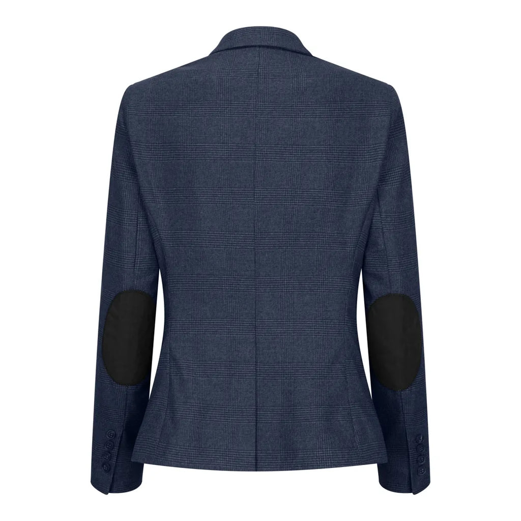 TPW52 - Women's Navy 3 Piece Prince Of Wales Check Suit