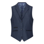 TPW52 - Women's Navy 3 Piece Prince Of Wales Check Suit