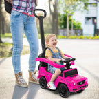 3-in-1 Baby Foot-to Floor Sliding Walker with Push Handle-Black