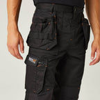 Regatta TRJ387 Incursion Holster Pocket Trousers Black / 36" Waist / Short Leg