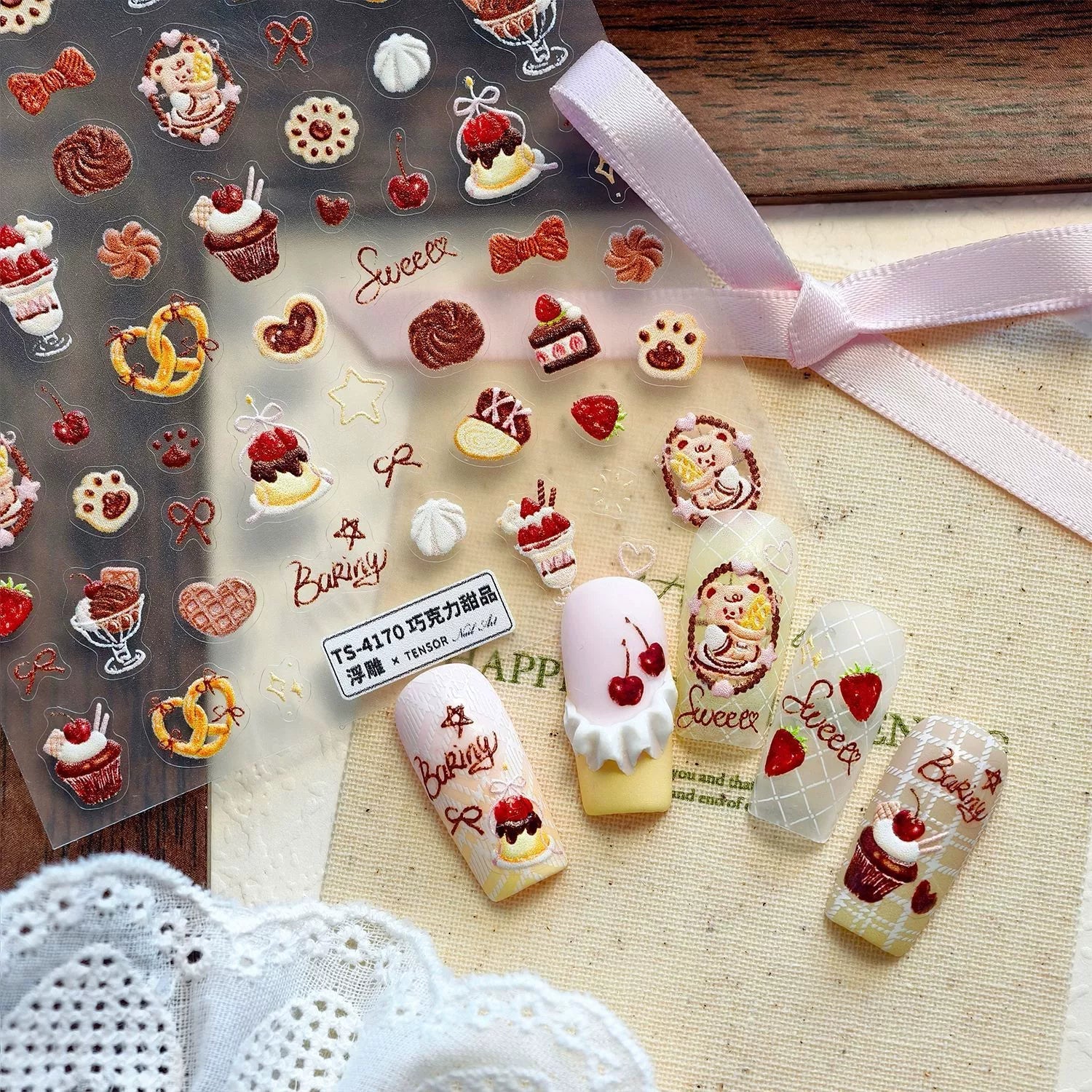 Hello Claws | Bear Desserts Nail Deco Sticker