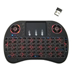 Support Language: Russian i8 Air Mouse Wireless Backlight Keyboard with Touchpad for Android TV Box & Smart TV & PC Tablet & Xbox360 & PS3 & HTPC/IPTV