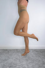 Tan 30 Denier Front Seam Tights