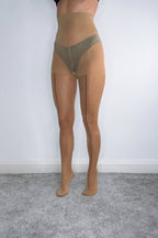 Tan 30 Denier Front Seam Tights